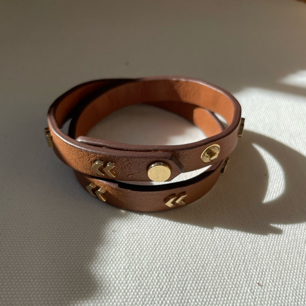 NWOT Stella & Dot Leather Wrap Bracelet